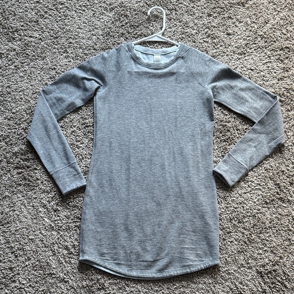 Ivivva (Lululemon) Kids athletic reversible sweater dress blue/grey size 12 - Picture 1 of 12